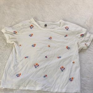 White floral shirt